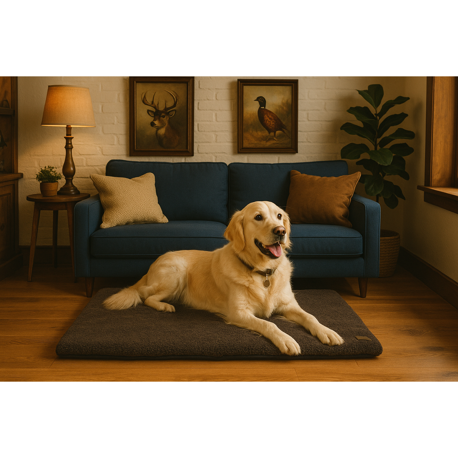 Thermo-Hundebett aus Faserpelz