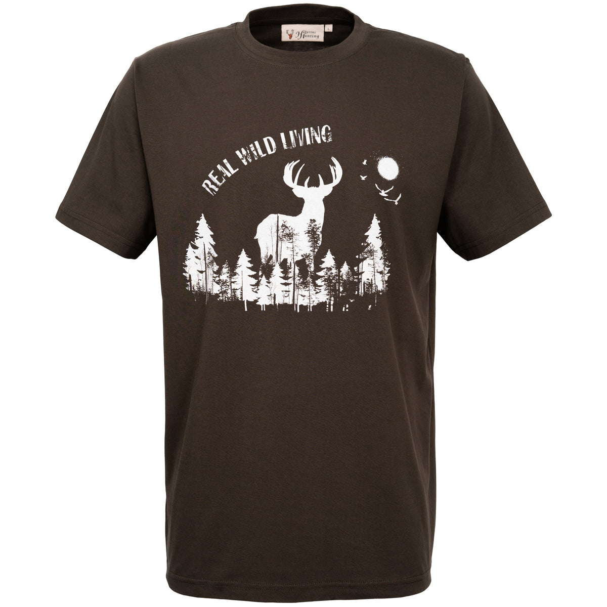 Robustes T-Shirt "Real Wild Living"