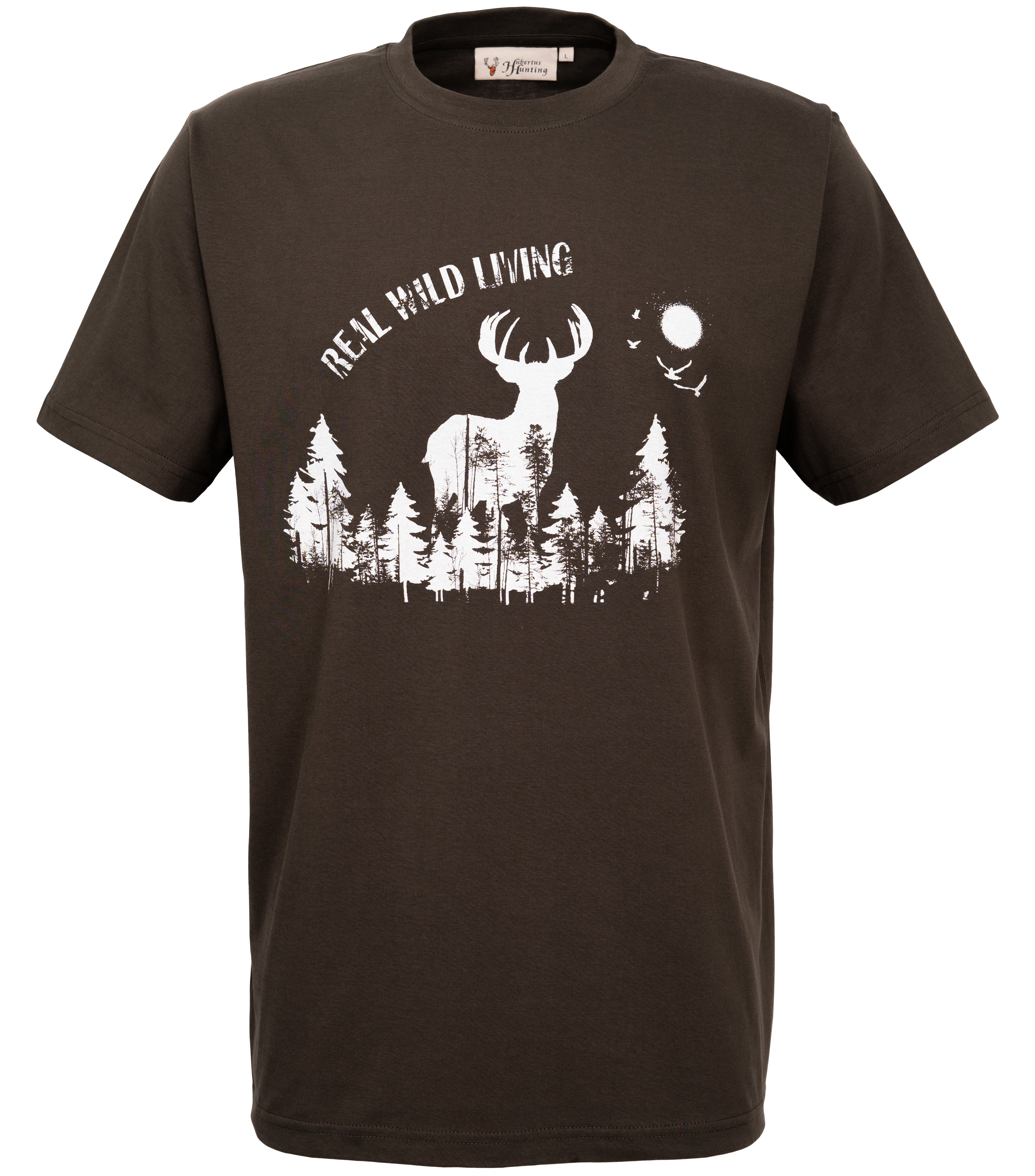 Robustes T-Shirt "Real Wild Living"