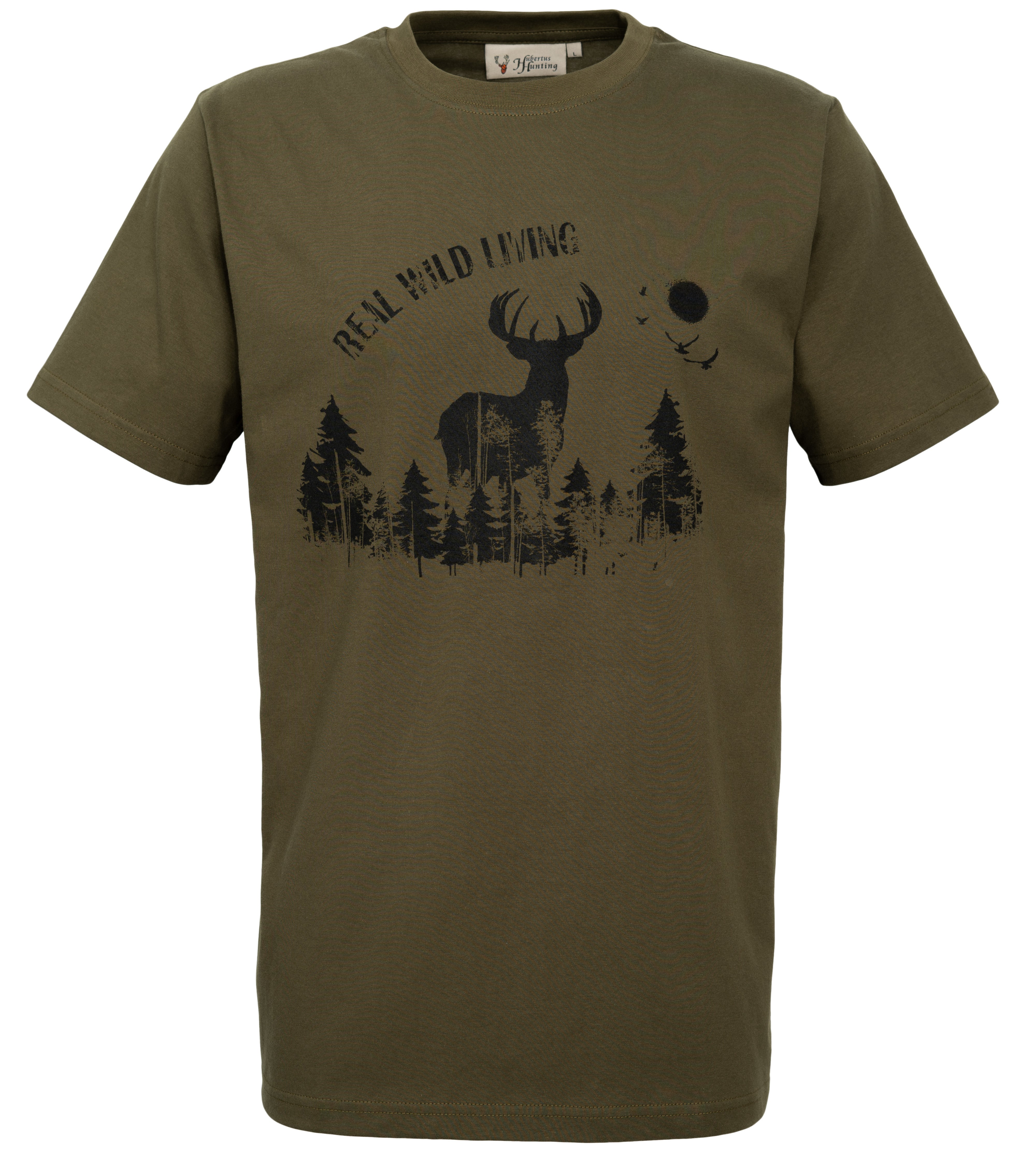 Robustes T-Shirt "Real Wild Living"
