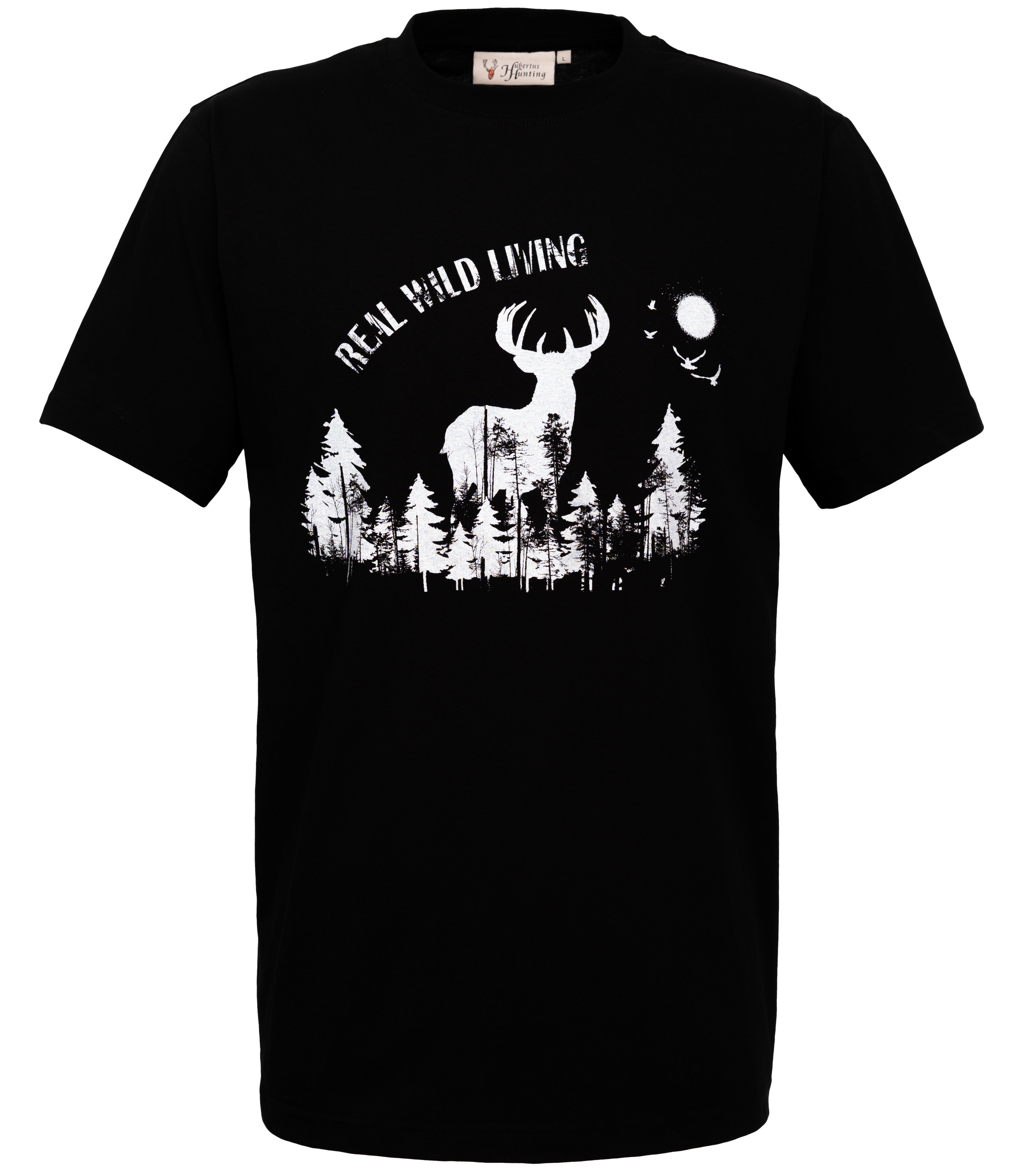 Robustes T-Shirt "Real Wild Living"