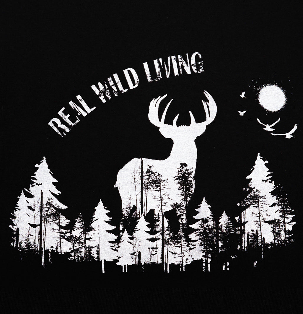 Robustes T-Shirt "Real Wild Living"