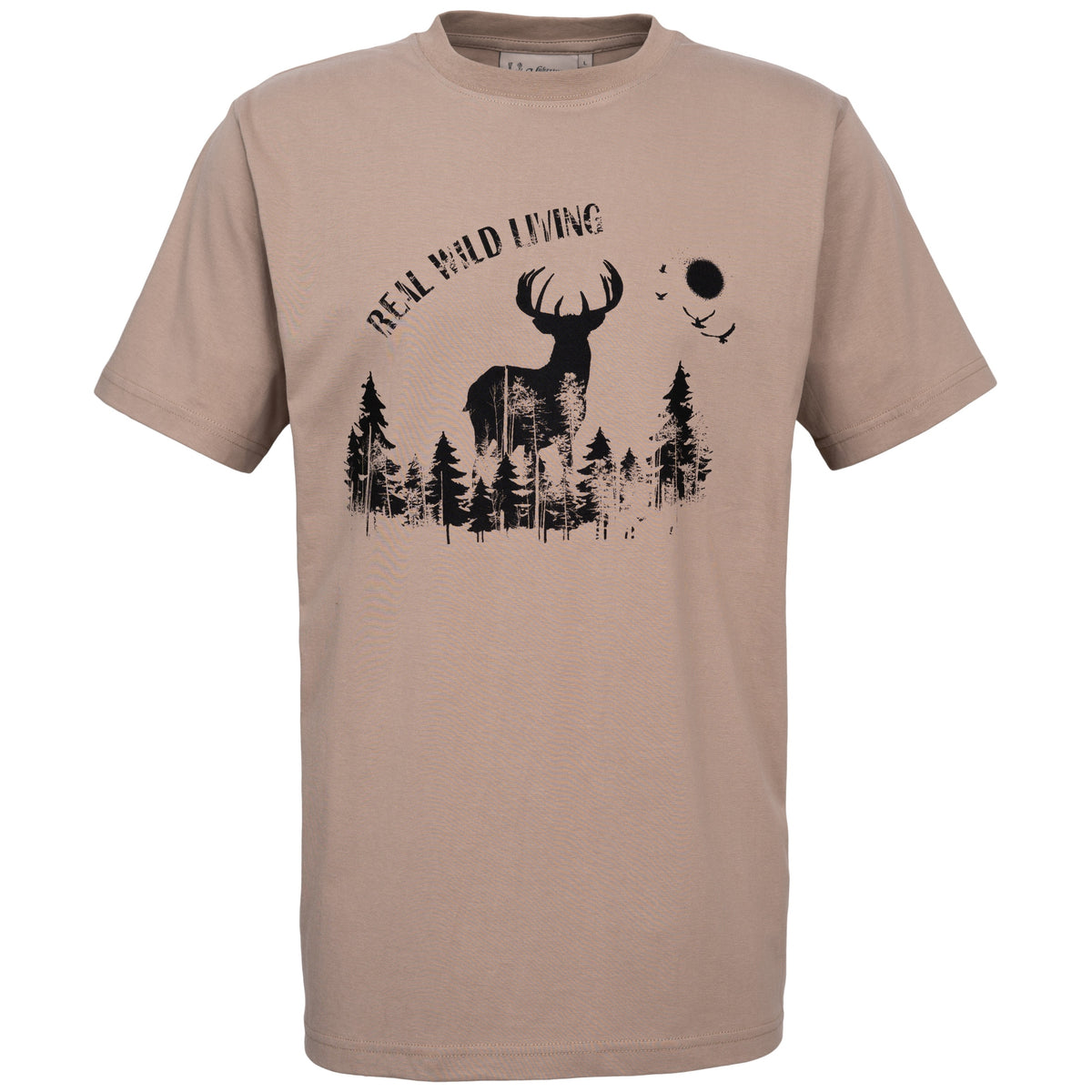 Robustes T-Shirt "Real Wild Living"