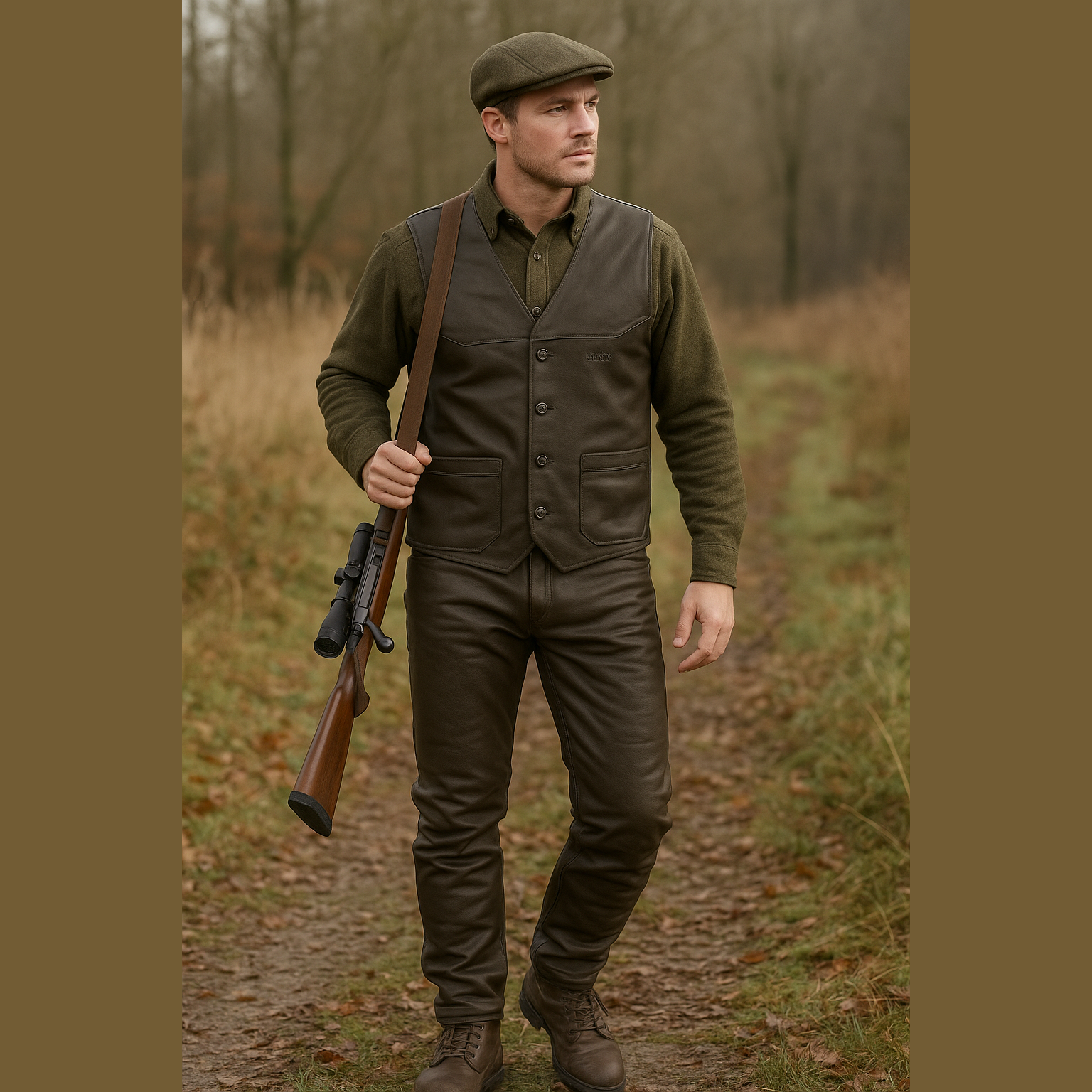 Strapazier-Lederhose aus Büffelleder