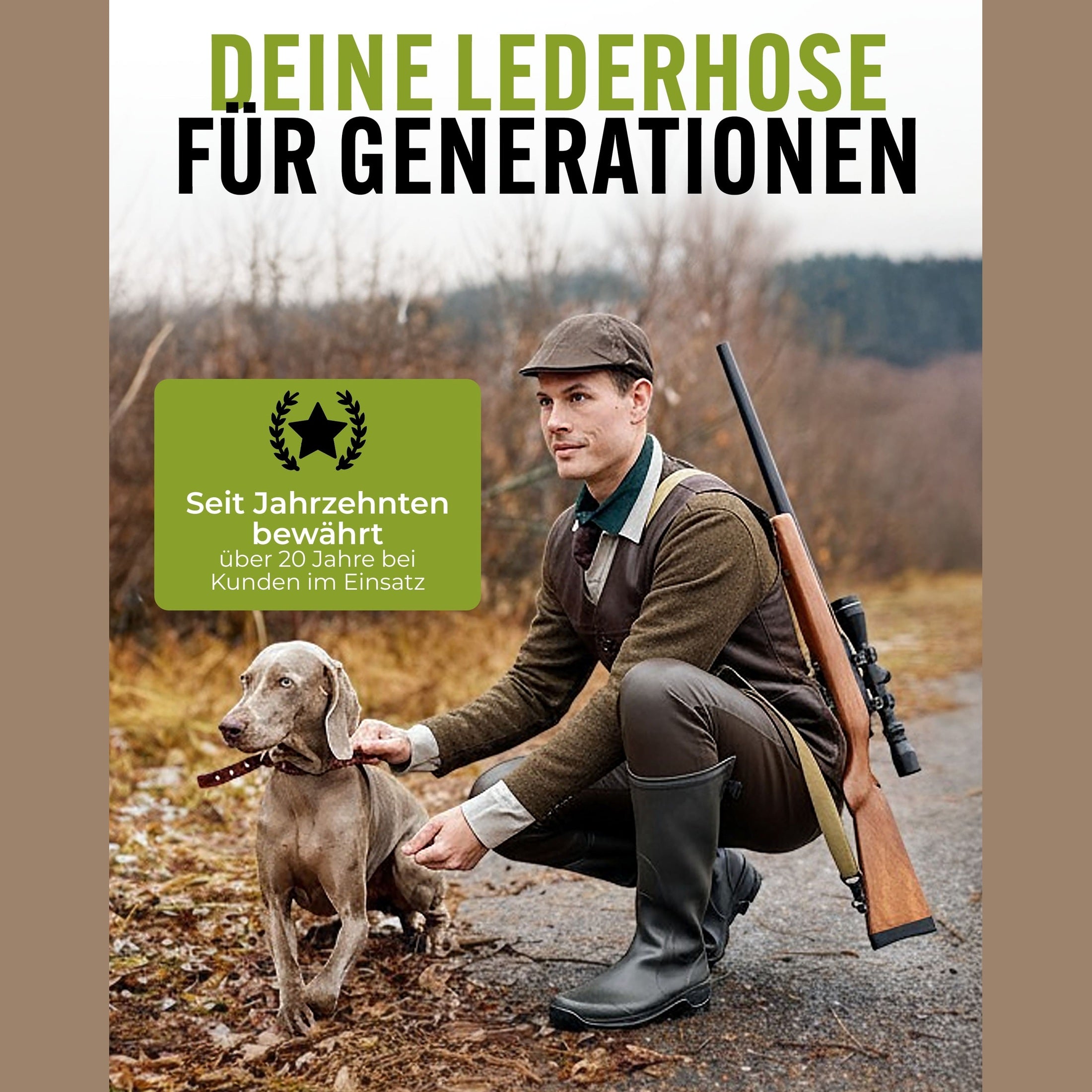 Strapazier-Lederhose aus Büffelleder