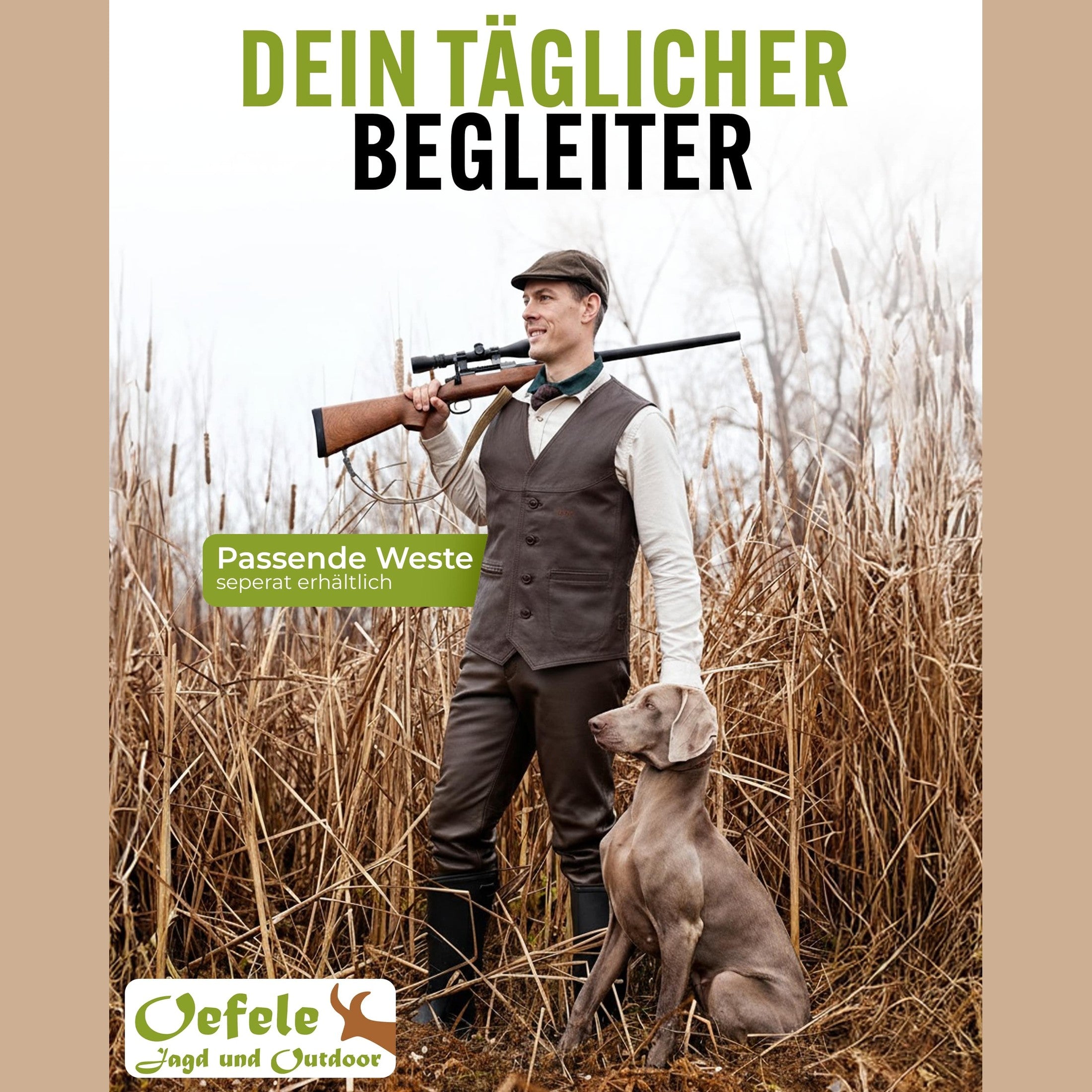 Strapazier-Lederhose aus Büffelleder