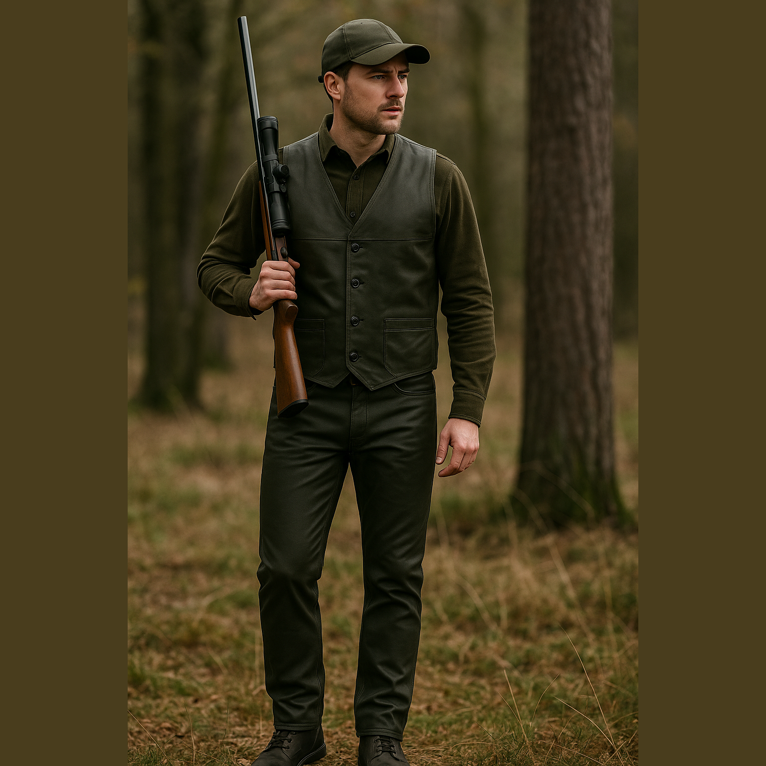 Strapazier-Lederhose aus Büffelleder