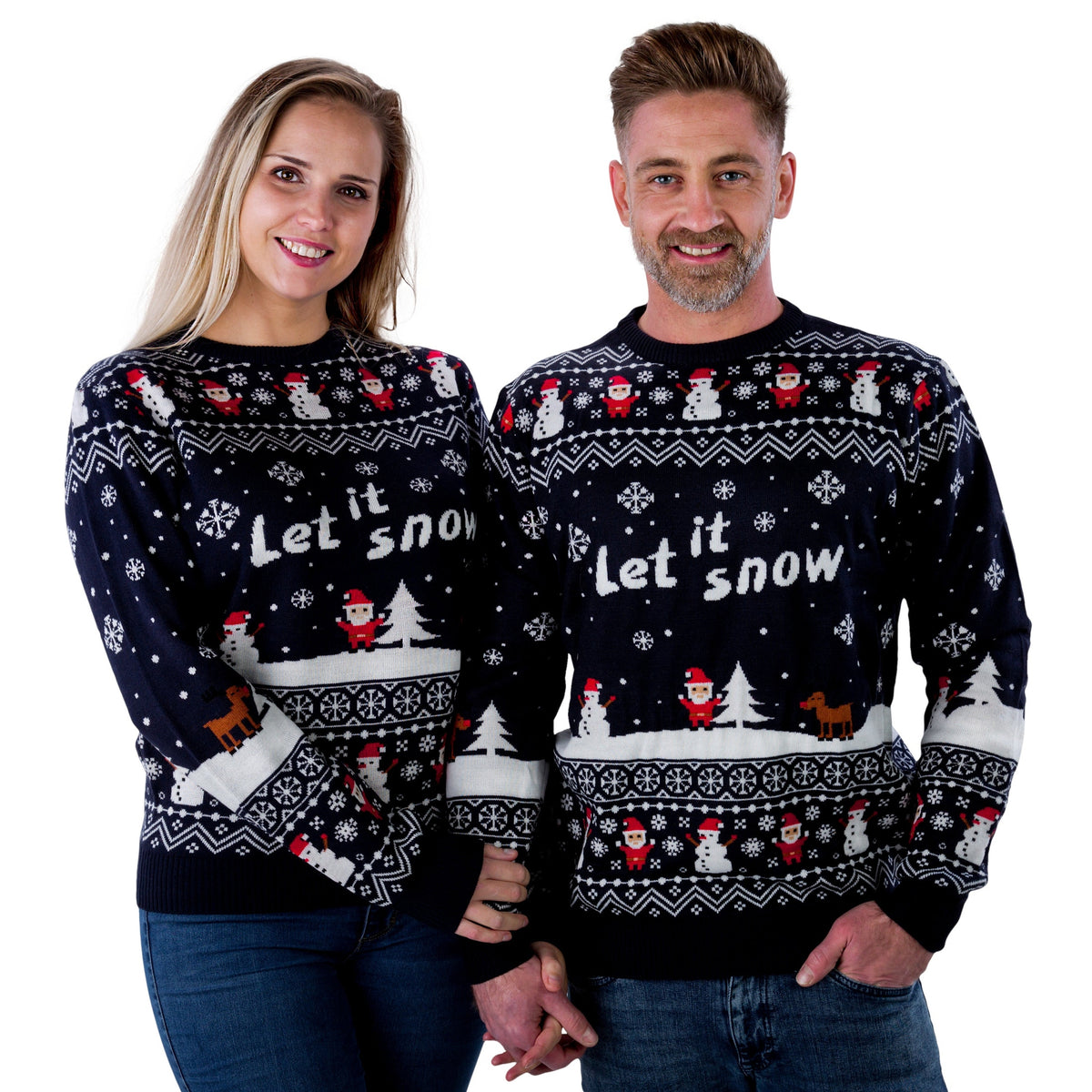 Weihnachtspullover "Let it snow"
