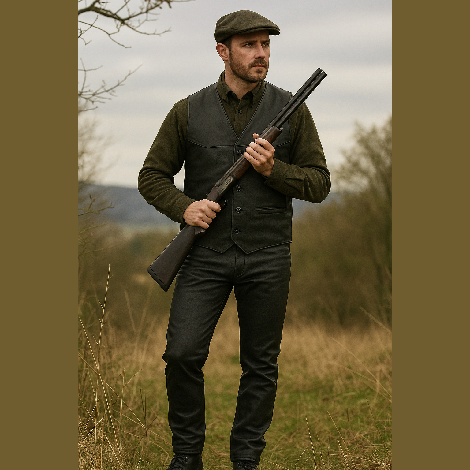 Strapazier-Lederhose aus Büffelleder