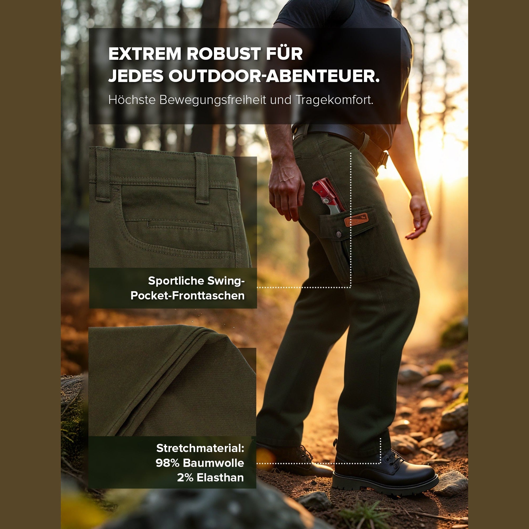 Stretch-Jägerjeans "Monza"