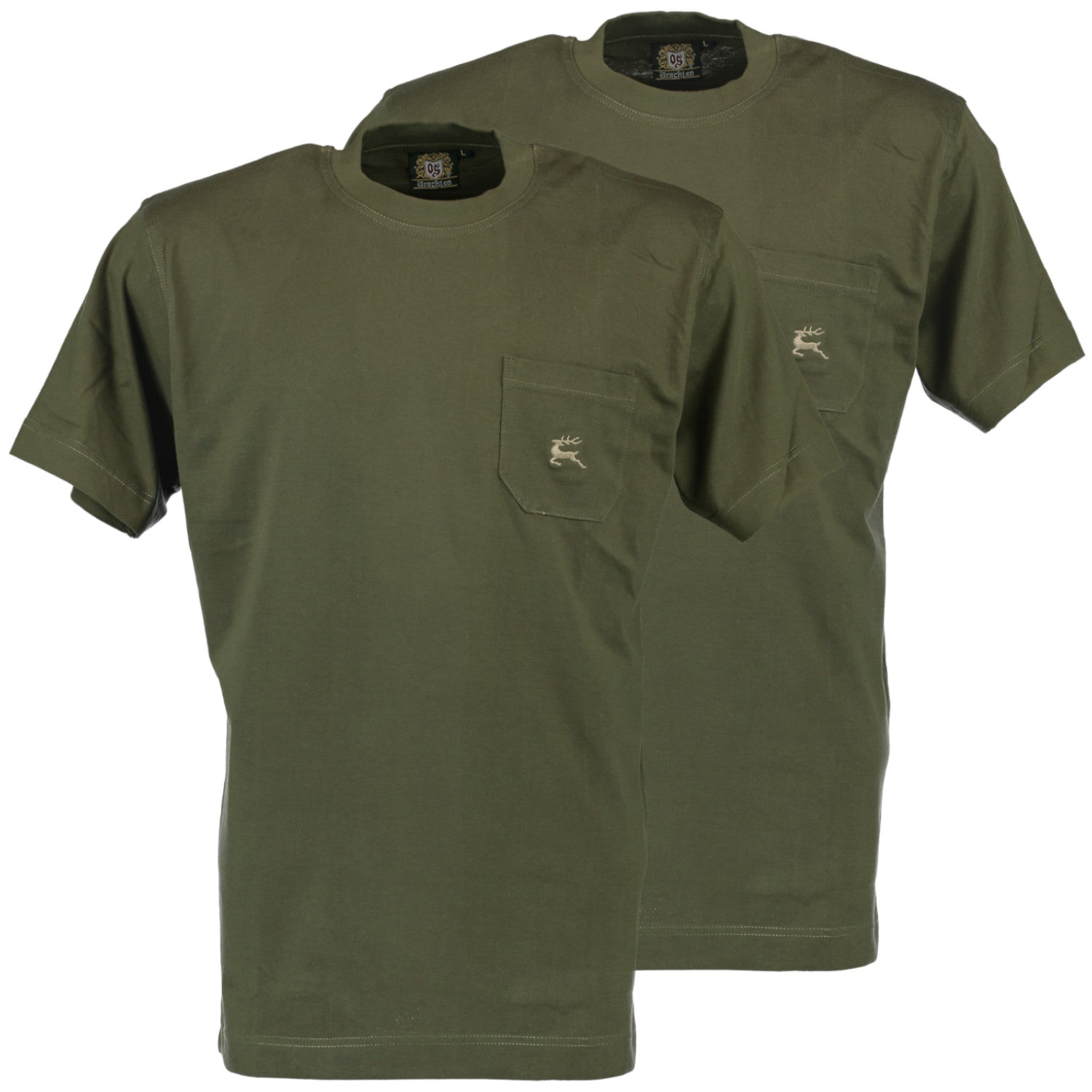 T-shirts lot de 2 poche poitrine