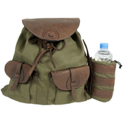 Hiking backpack with bottle holder
