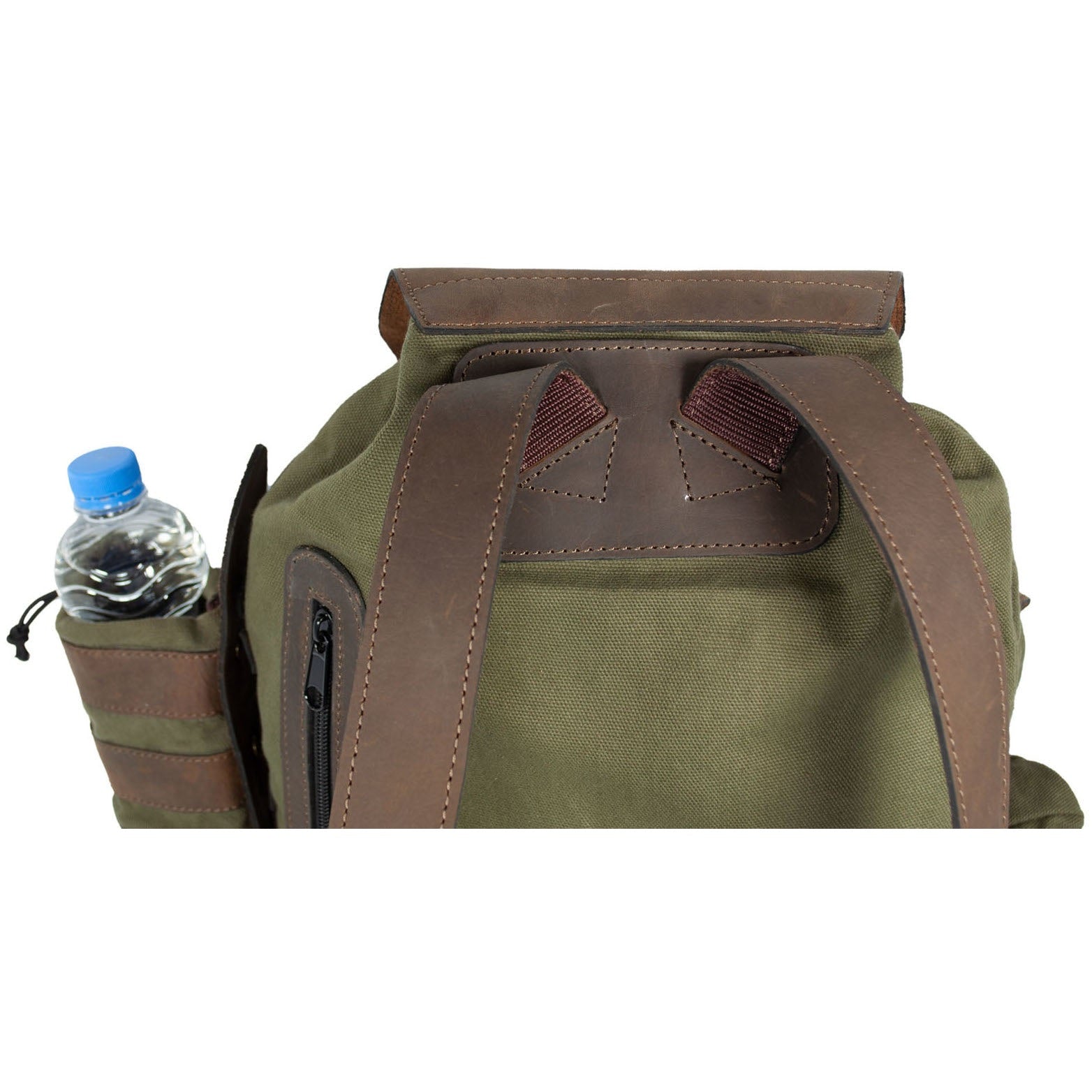 Hiking backpack with bottle holder