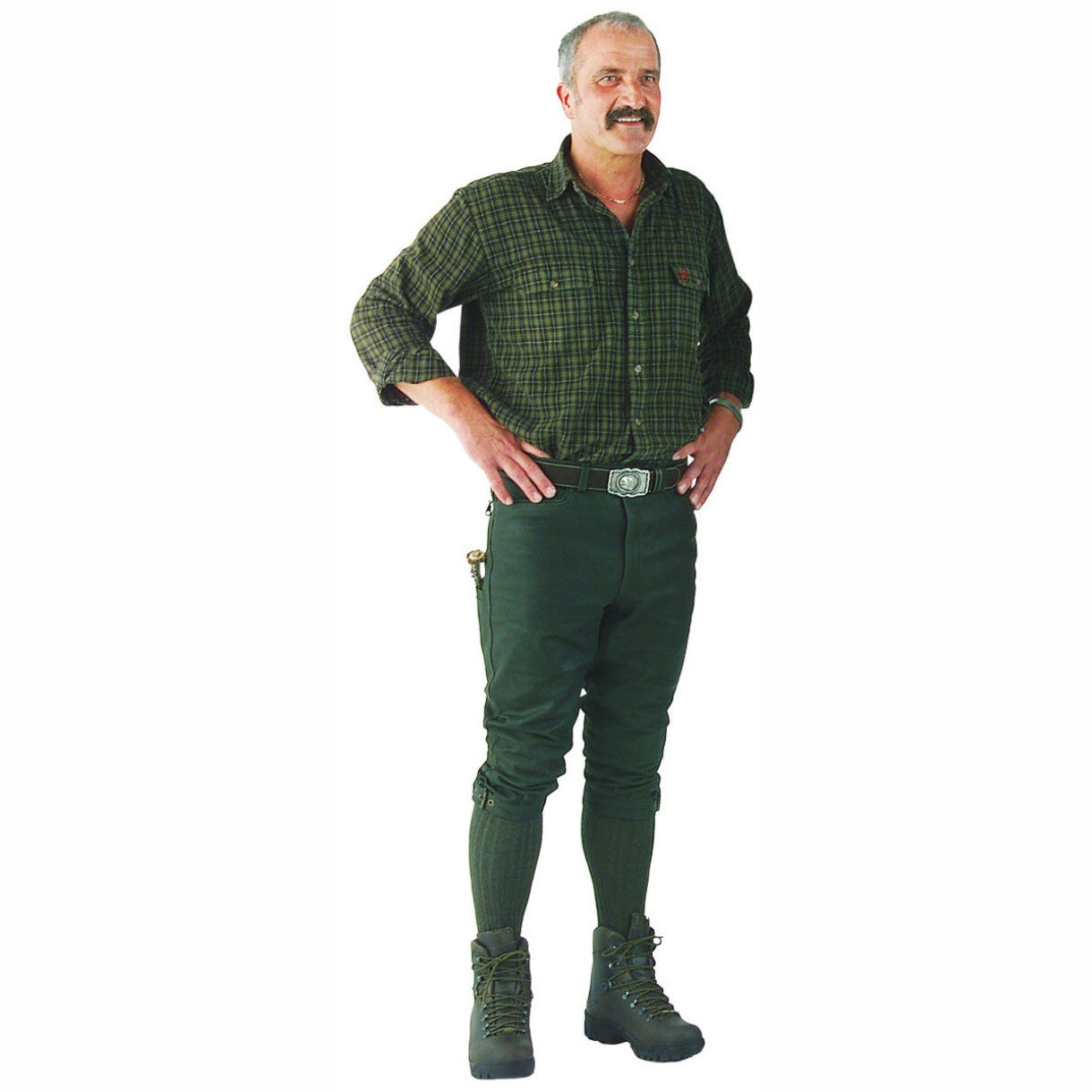 Durable buffalo leather knee-length breeches