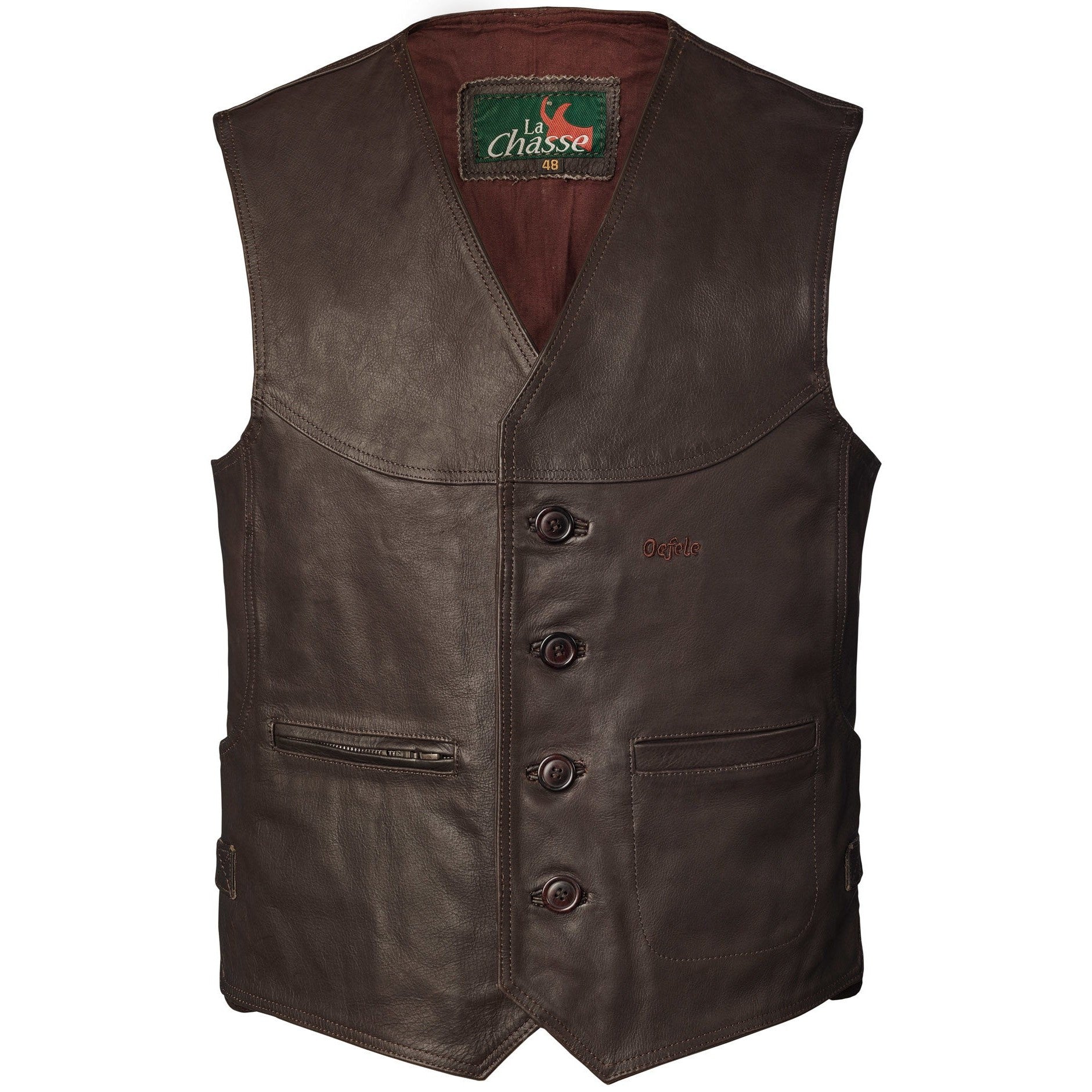 Strapazierfähige Büffellederweste