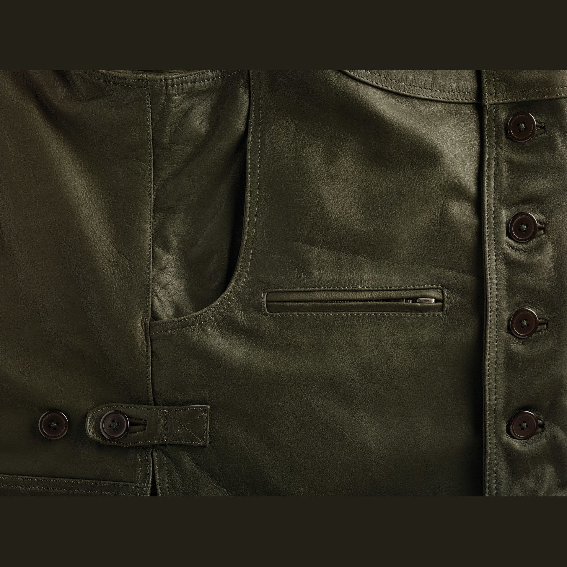 Strapazierfähige Büffellederweste