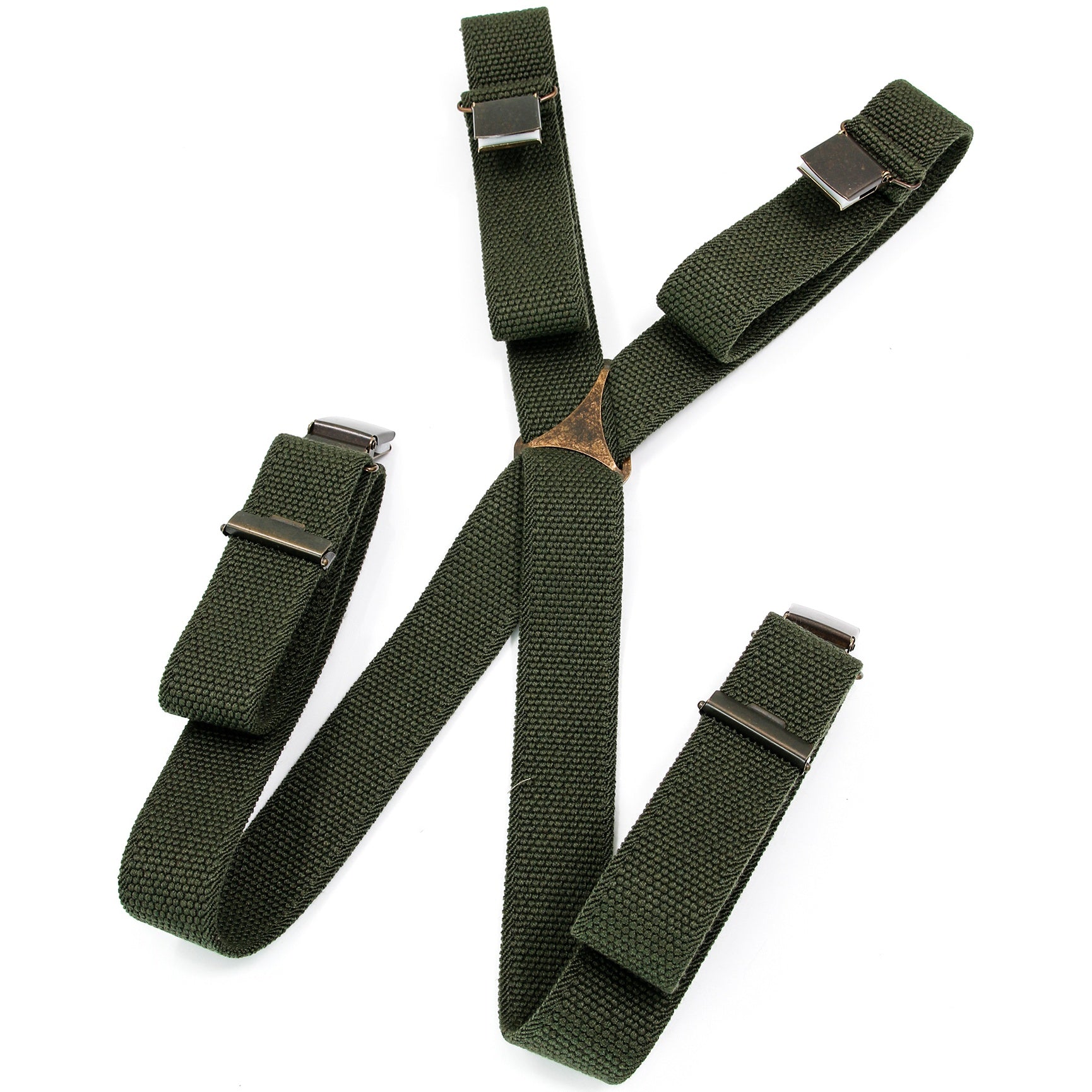 Special braces with brass cross | olive