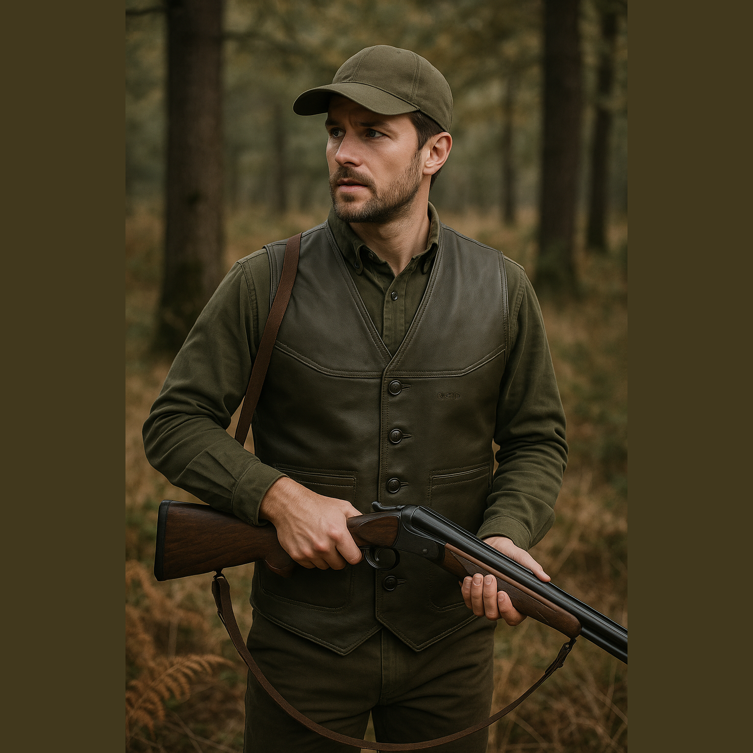 Strapazierfähige Büffellederweste