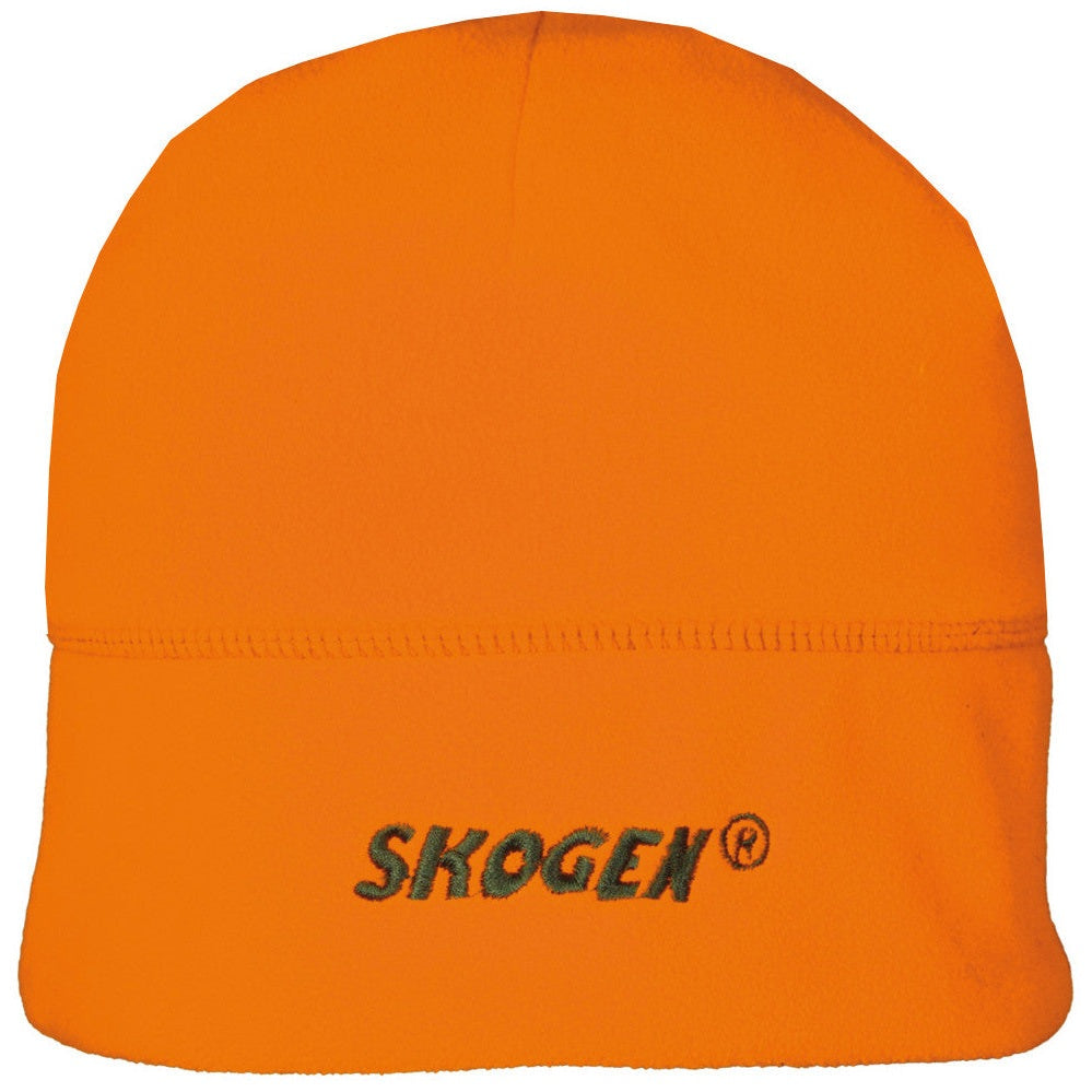 Reversible Fleece Beanie | One Size | olive/signal orange