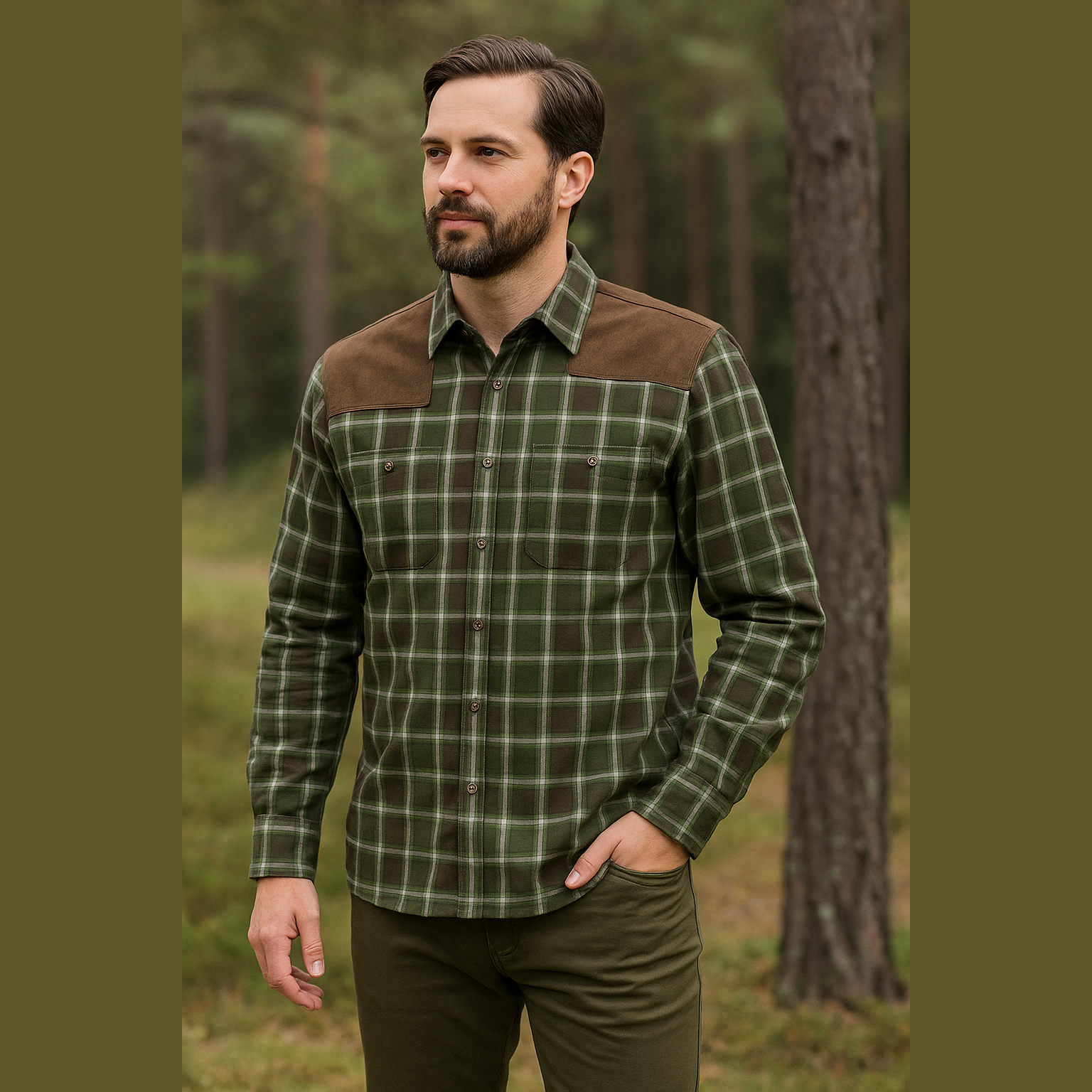 Chemise forestière avec garniture