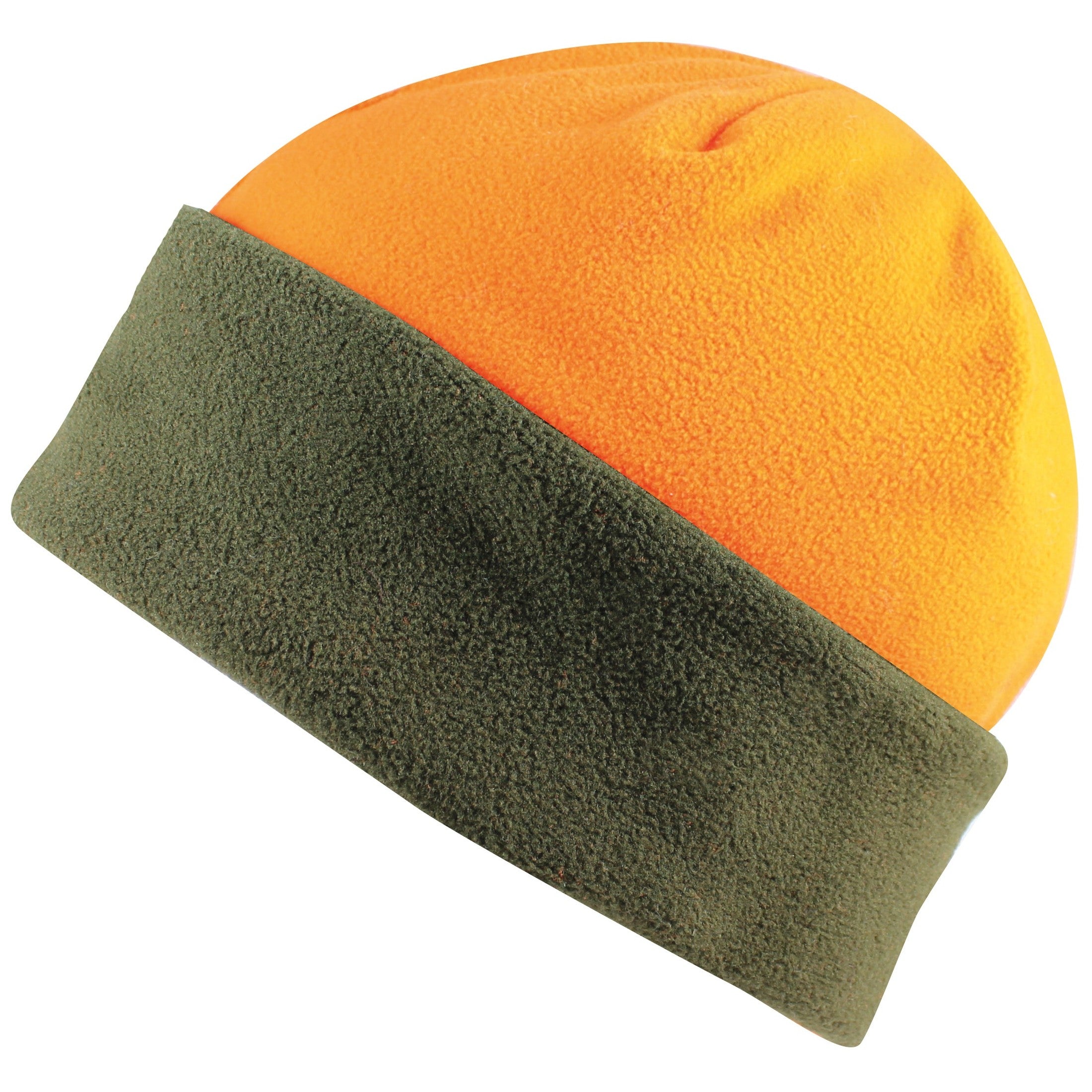 Warm Reversible Fleece Beanie | One Size | Signal Orange