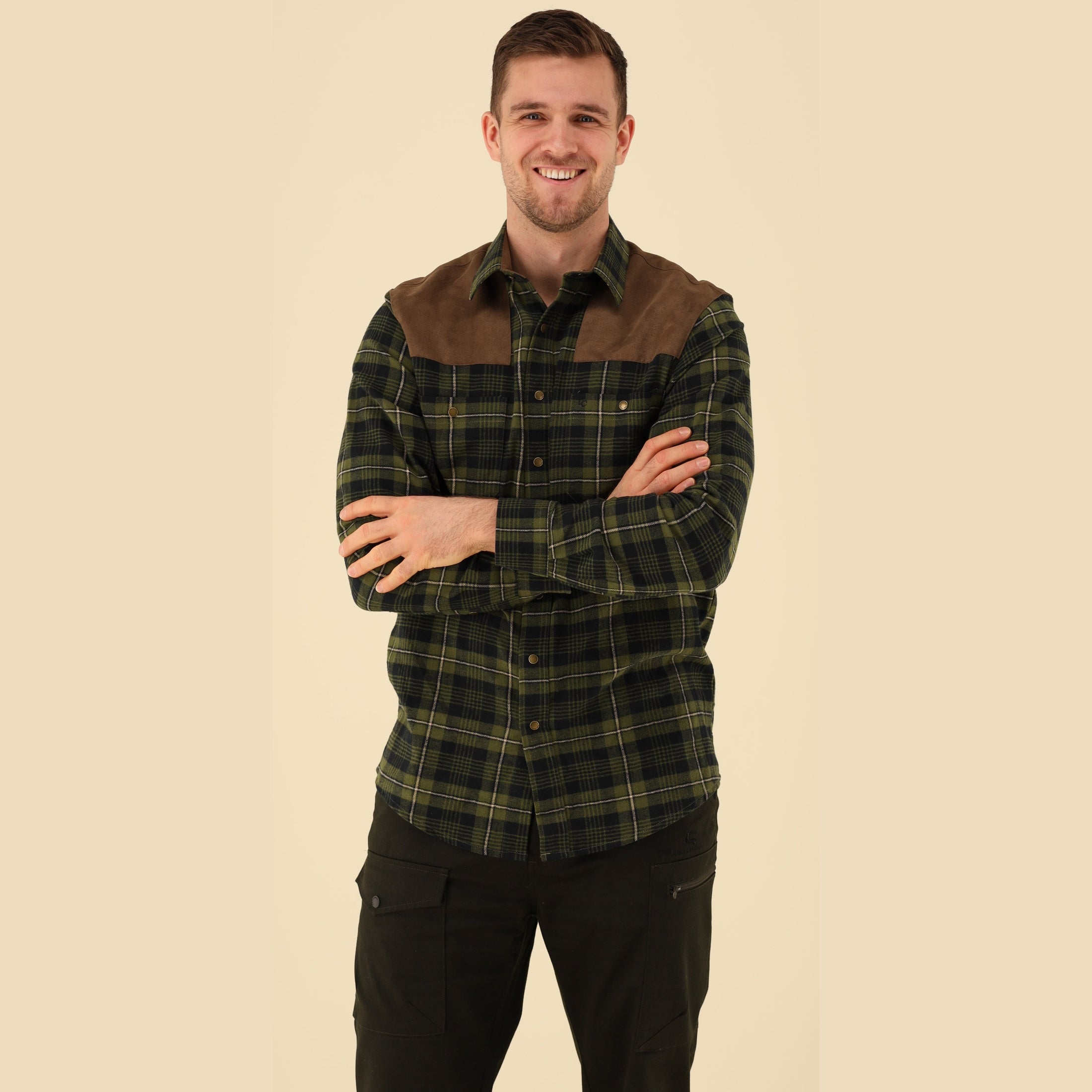 Flannel shirt shoulder patch