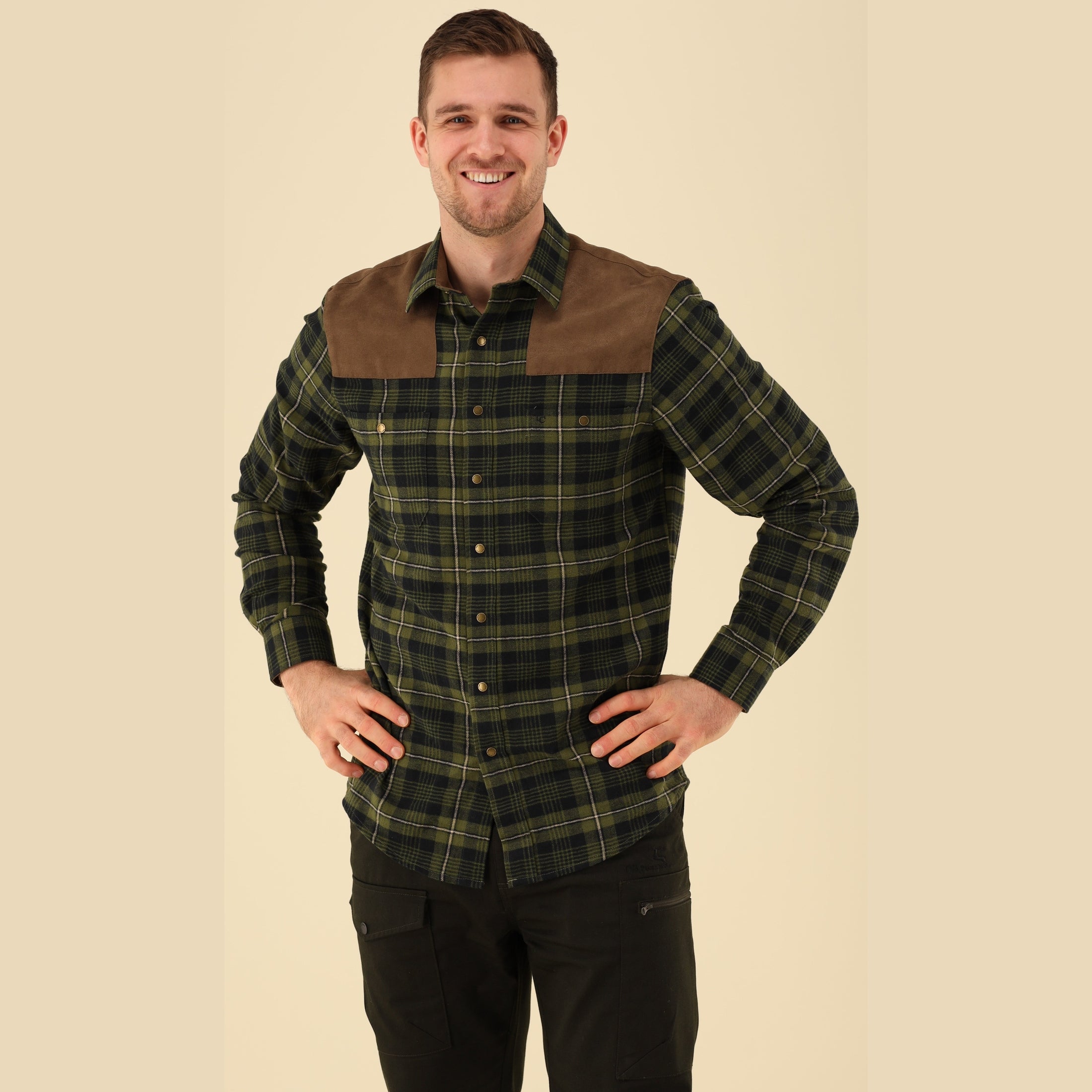 Flannel shirt shoulder patch