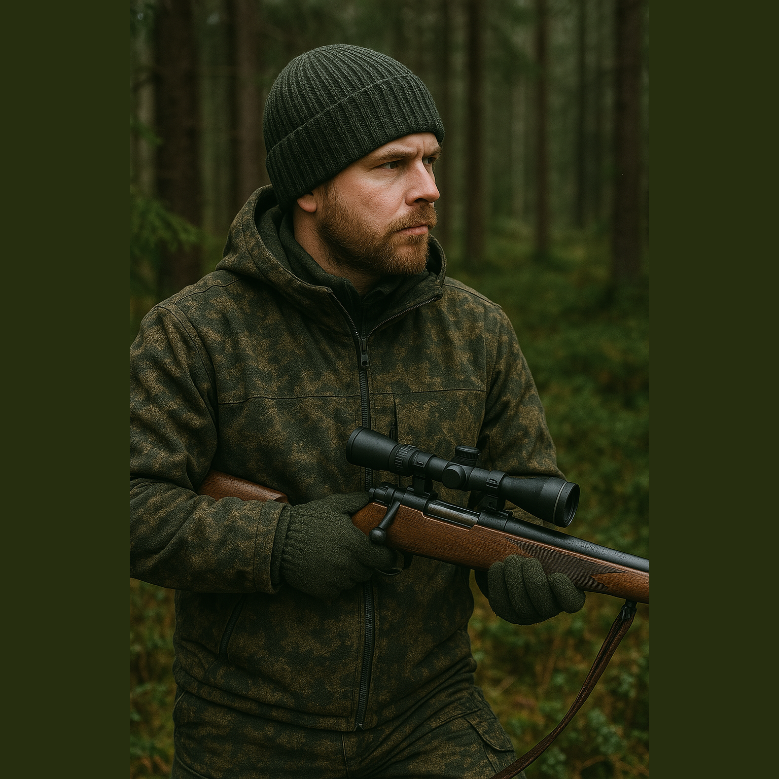 Extremely warm hunting hat | One size fits all | Olive