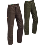 Women's buffalo leather pants with leg pocket