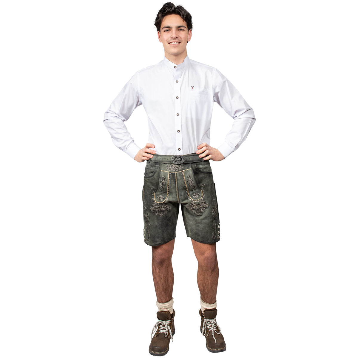Wildbock-Lederhose "Waldantik"