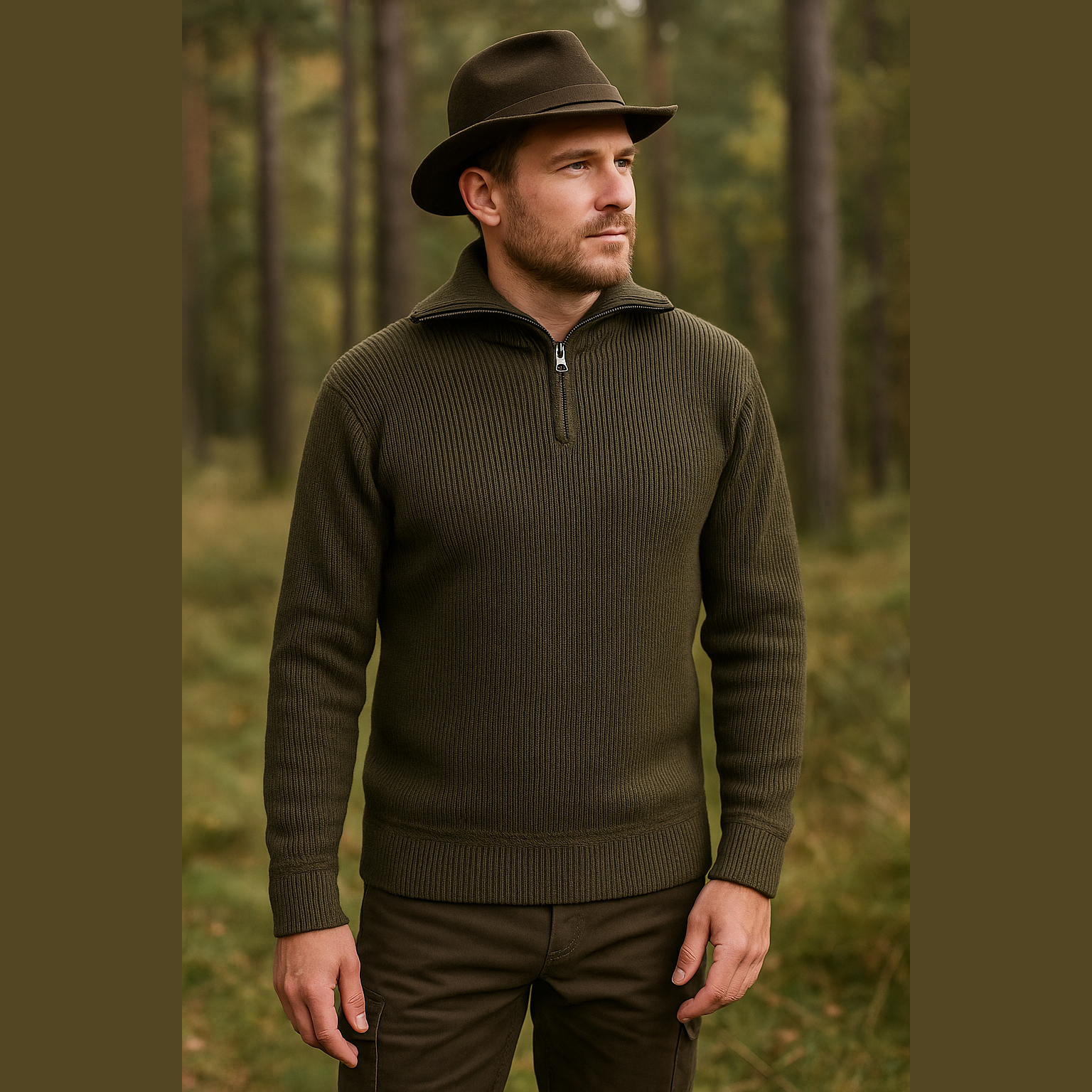 Warmer Jagdpullover in Troyerform