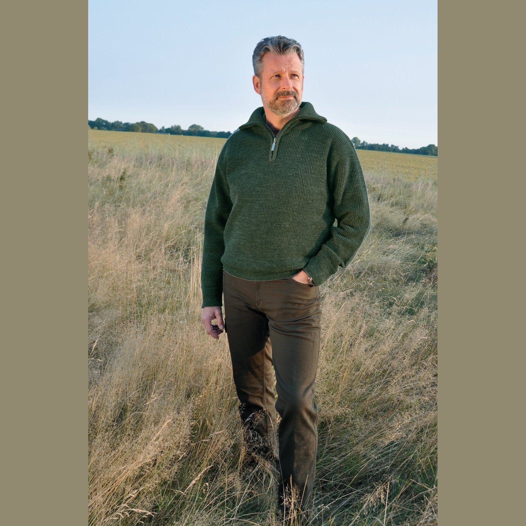 Warmer Jagdpullover in Troyerform