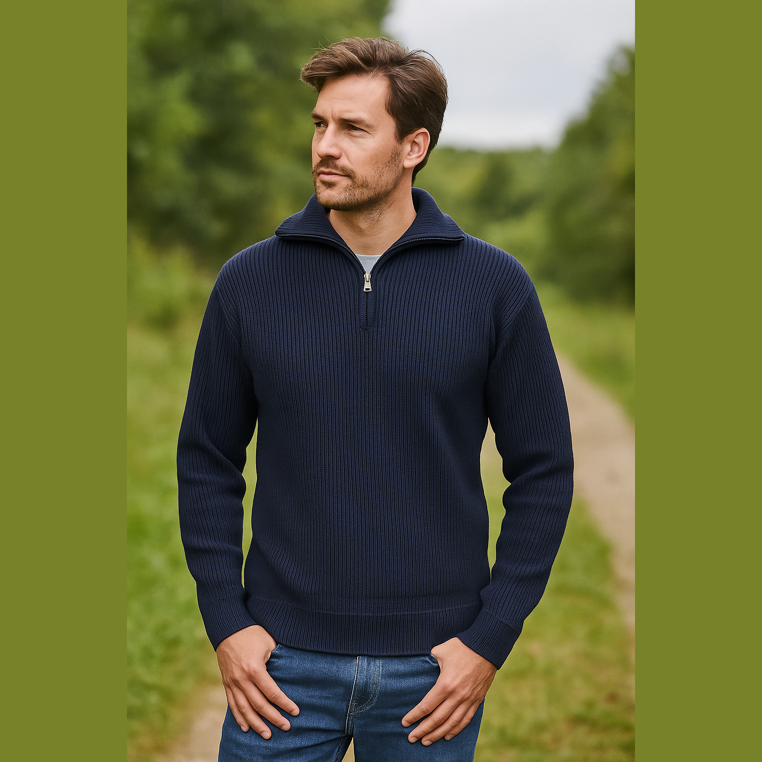 Warmer Jagdpullover in Troyerform