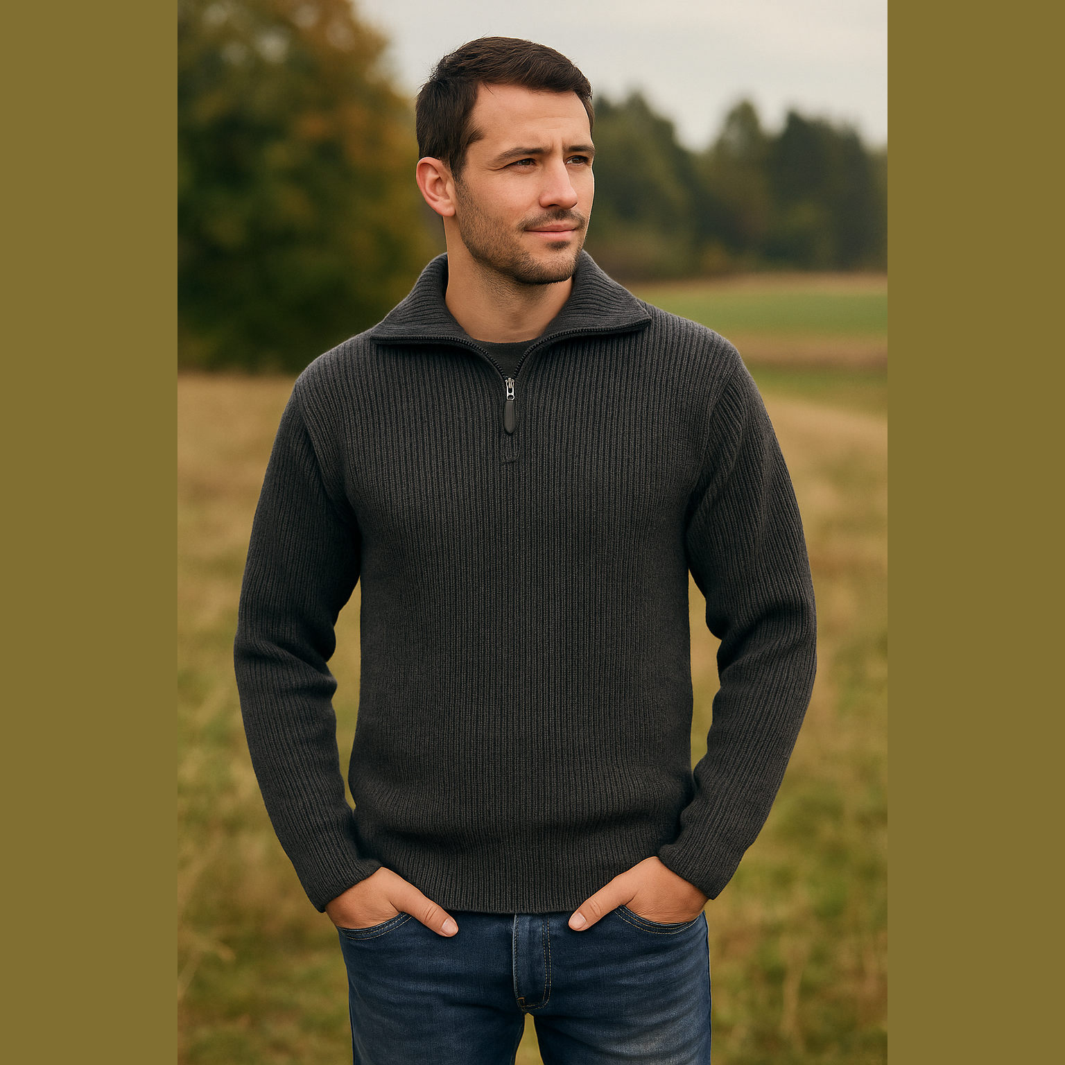 Warmer Jagdpullover in Troyerform