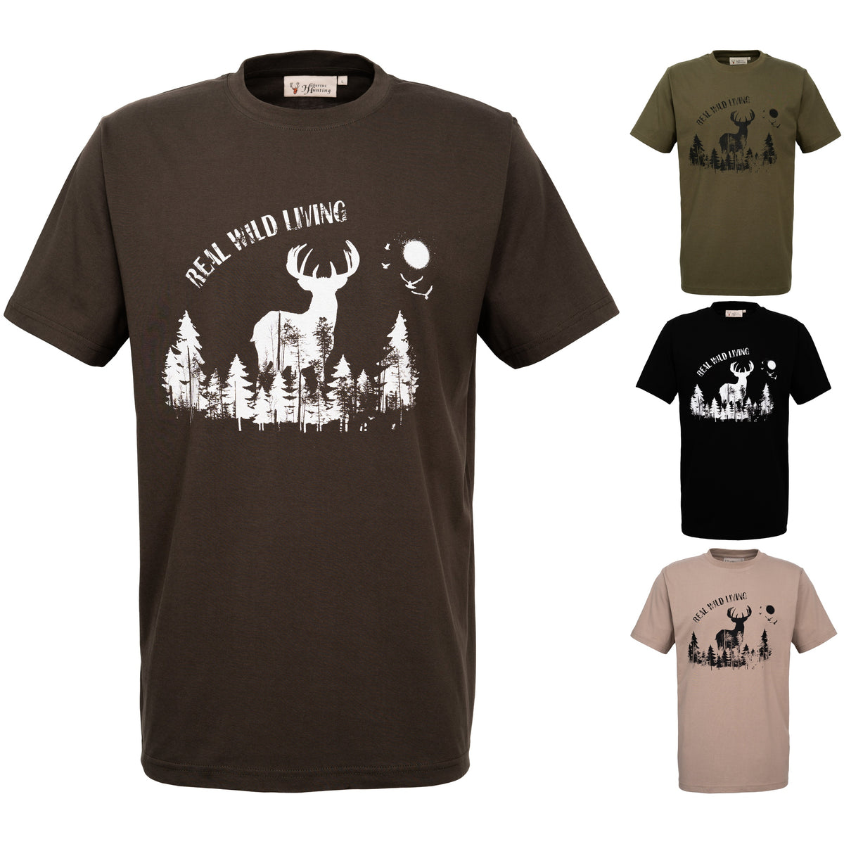 Robustes T-Shirt "Real Wild Living"