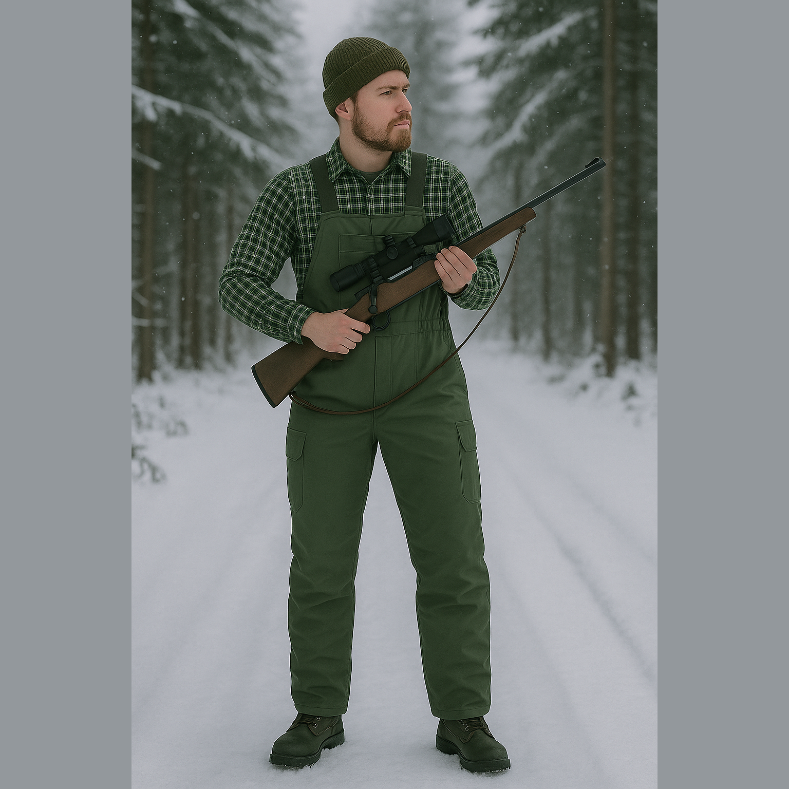 German army thermal trousers with bib