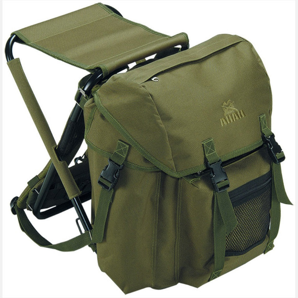 Hunting backpack with integrated seat